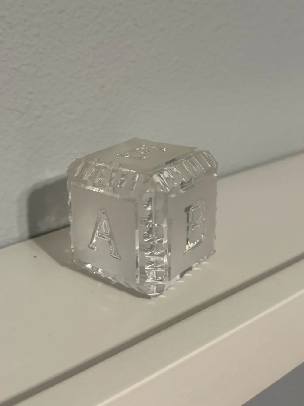 Waterford Crystal Baby Letter Block